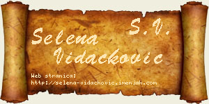 Selena Vidačković vizit kartica